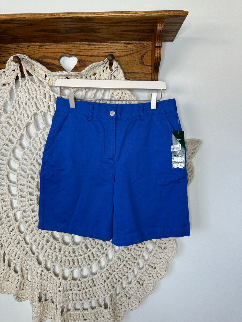 Lauren Ralph Lauren Vintage 90s Cobalt Royal Blue Bermuda Shorts Size 4
